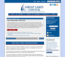Web Site Portfolio: Design of Great Lakes Center Website